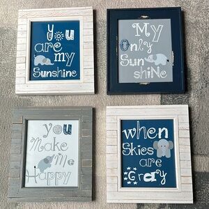 Elephant-Themed Inspirational Wall Art Set